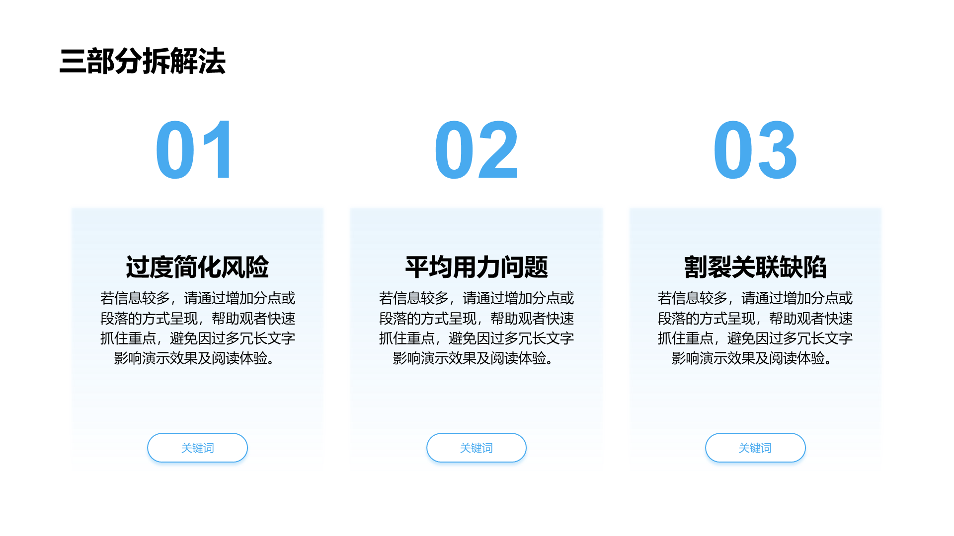 创意风三部分PPT列表