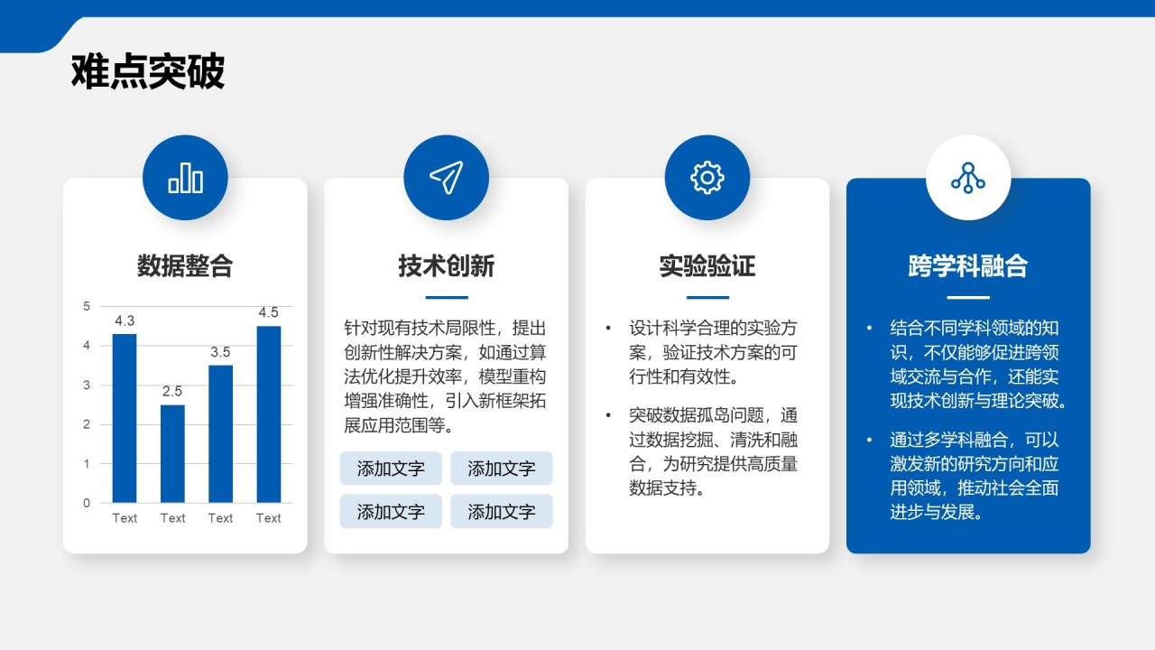 蓝色简约风博士生论文答辩设计PPT模板