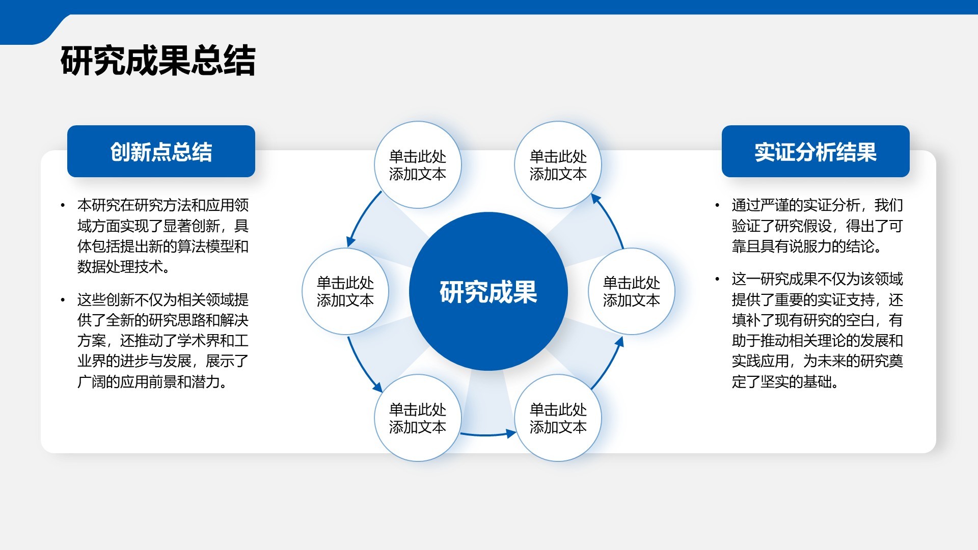 蓝色简约风博士生论文答辩设计PPT模板
