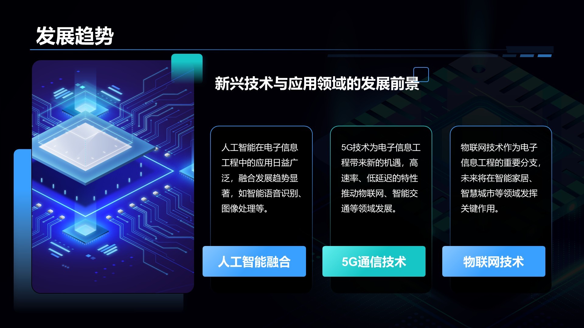 蓝色科技风电子信息工程专业开题答辩PPT