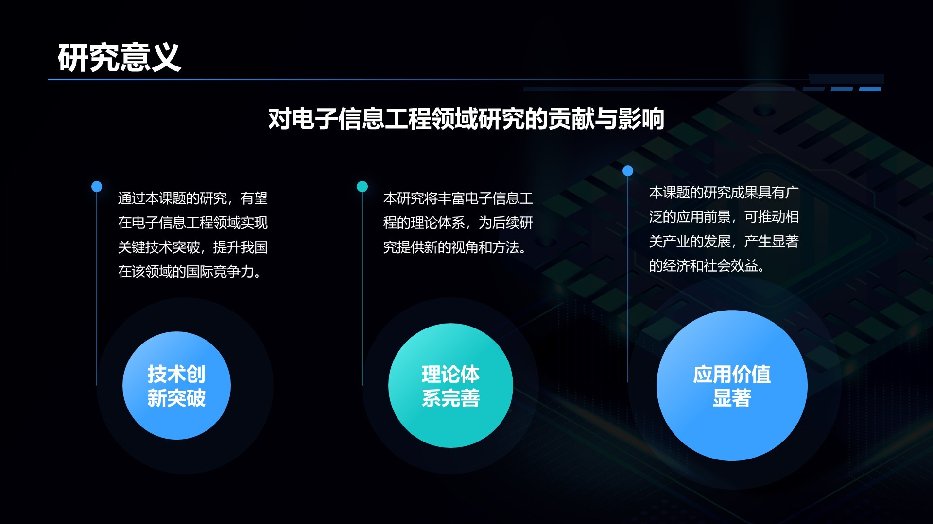 蓝色科技风电子信息工程专业开题答辩PPT