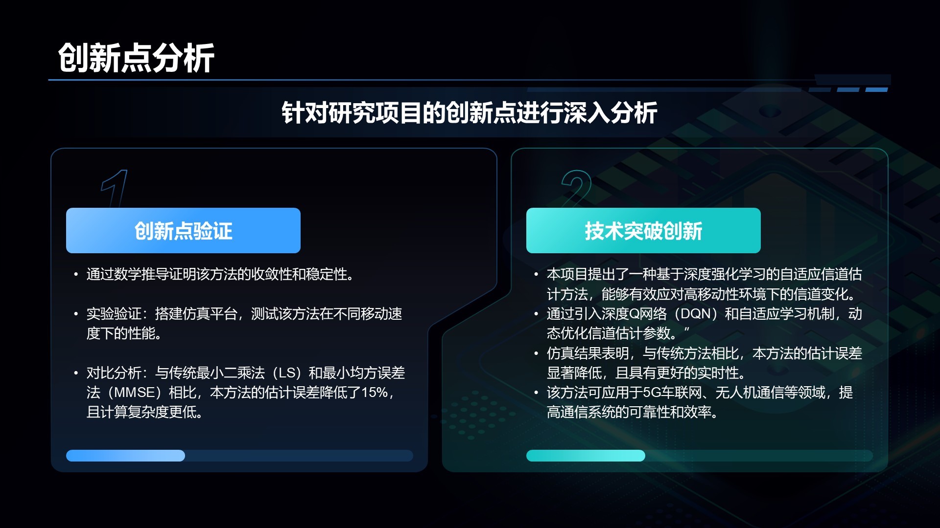 蓝色科技风电子信息工程专业开题答辩PPT