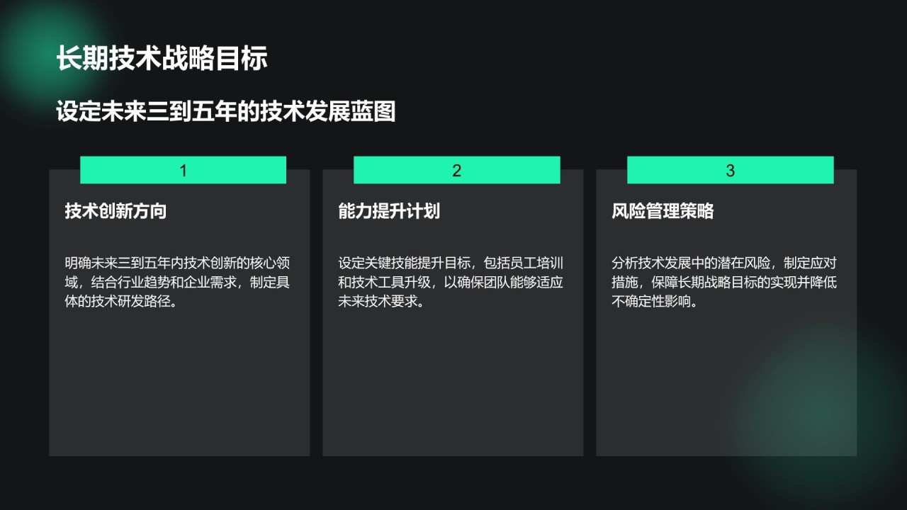 绿色科技风通用行业IT技术工作计划PPT模板