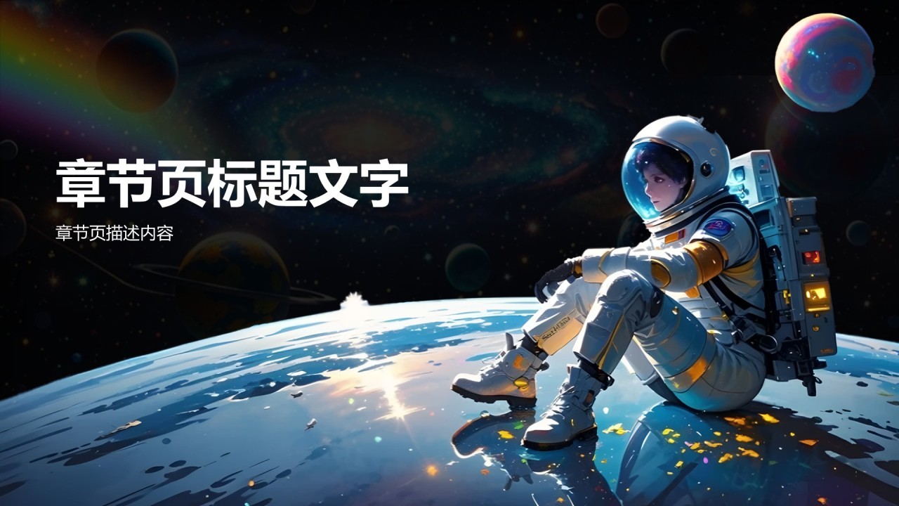 黑色科技风太空探索PPT