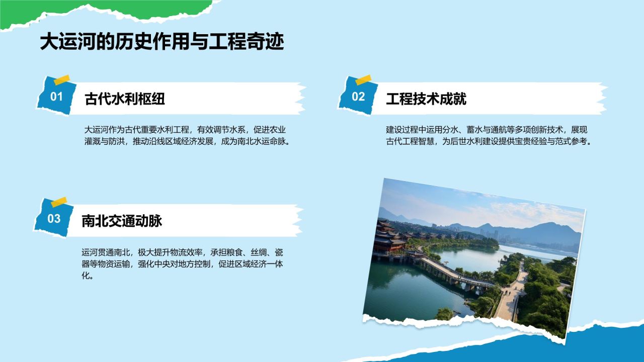 蓝色摄影风杭州自然与人文景点深度探索计划PPT模板