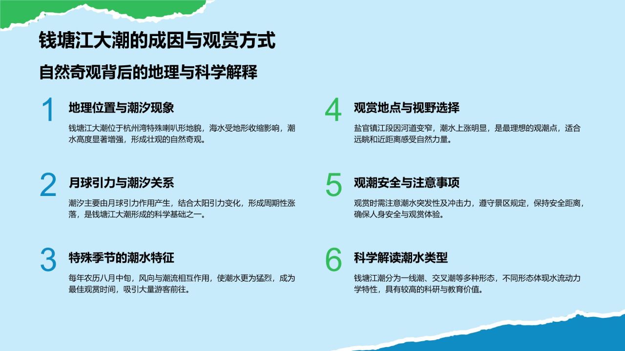 蓝色摄影风杭州自然与人文景点深度探索计划PPT模板