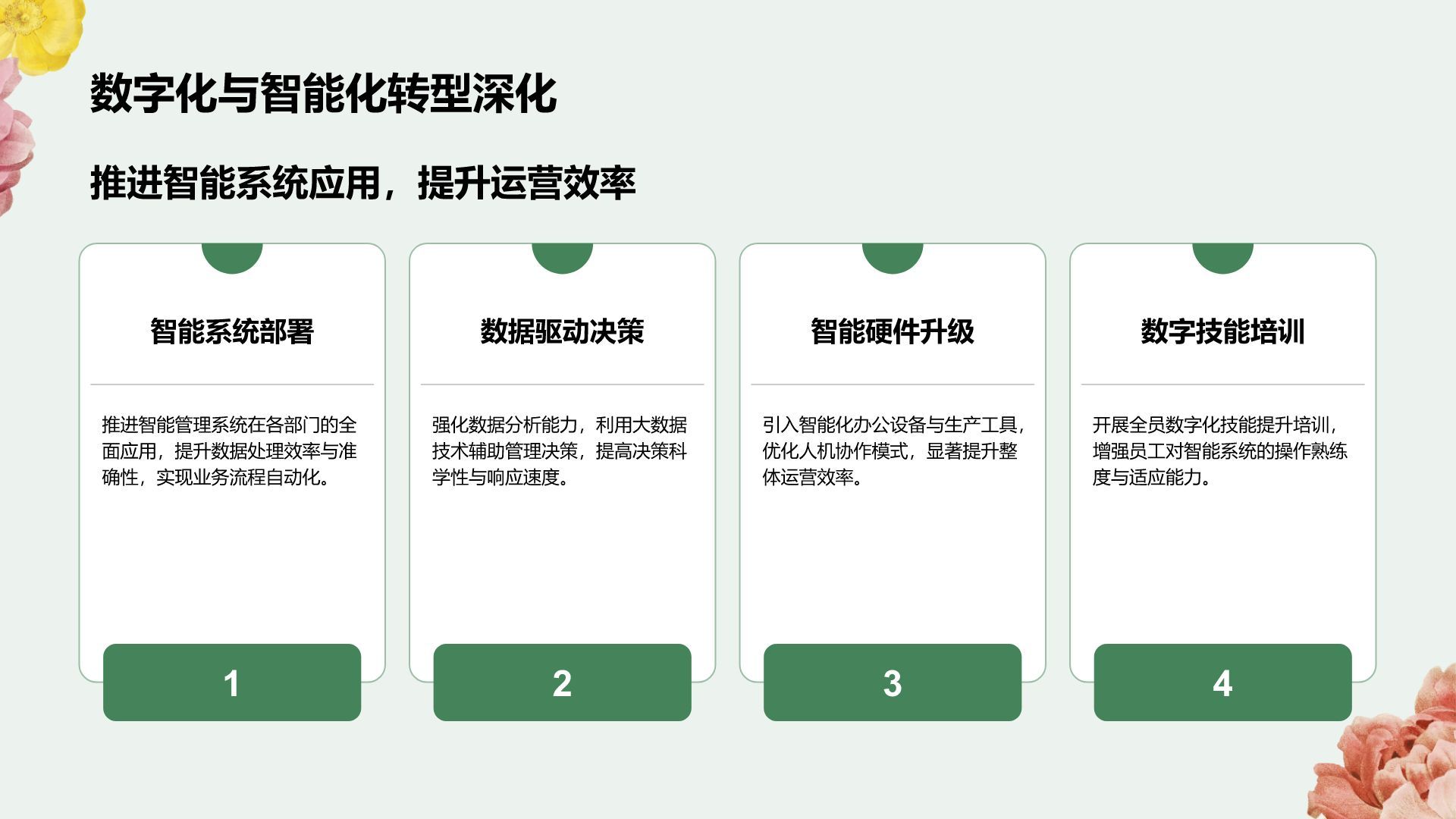 绿色插画风通用行业工作总结汇报PPT模板