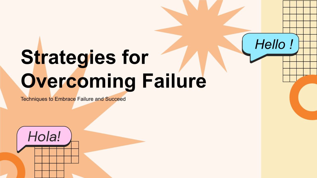 橙色简约风英语演讲 Why Failure Is the Key to SuccessPPT模板