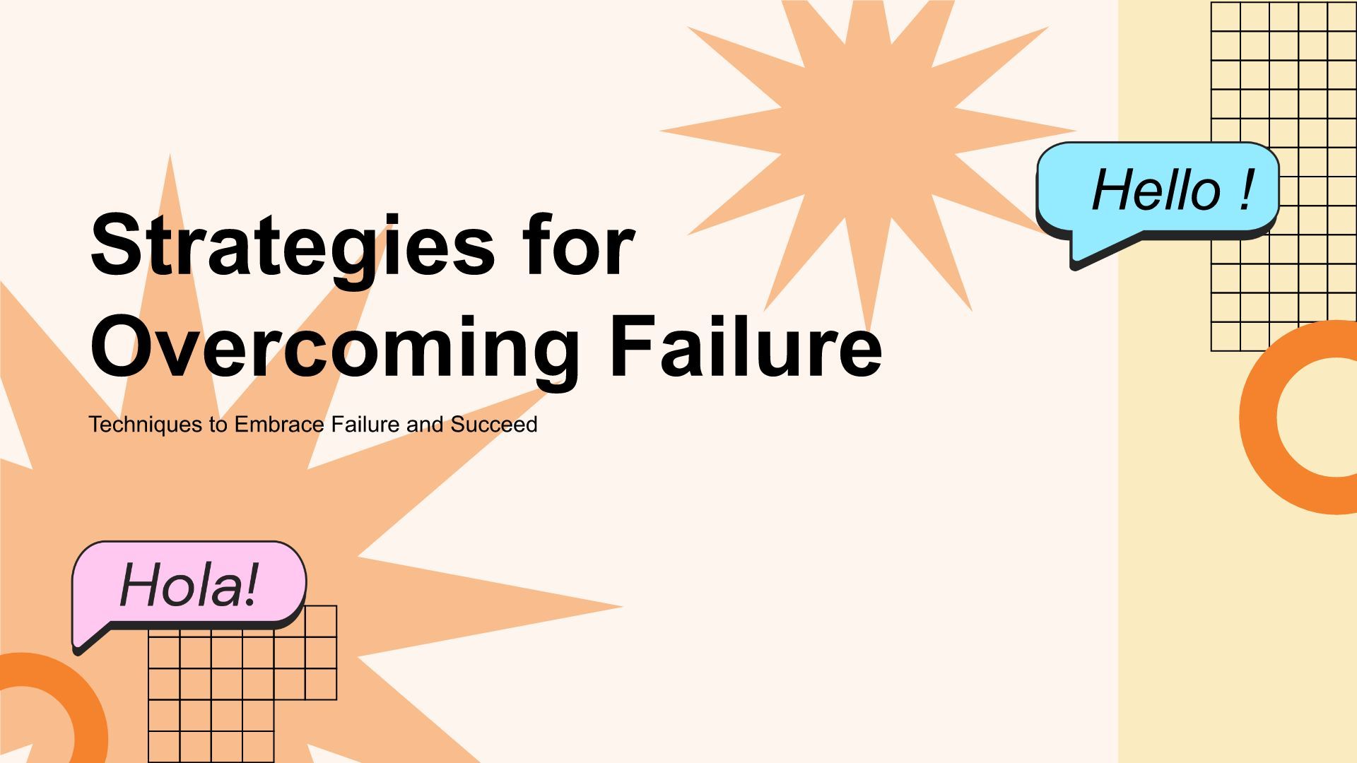 橙色简约风英语演讲 Why Failure Is the Key to SuccessPPT模板