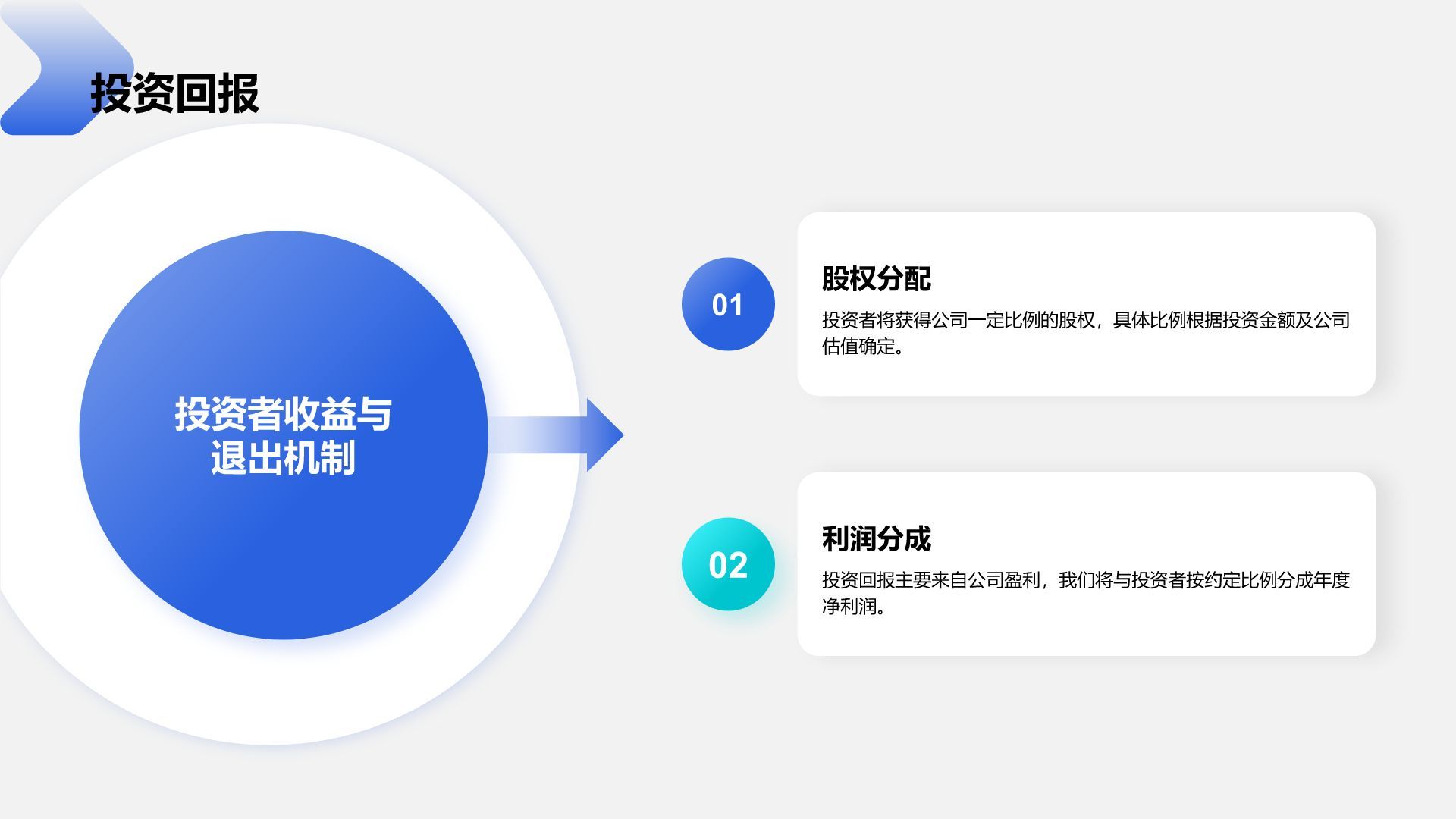 蓝色商务风创业路演模板PPT模板