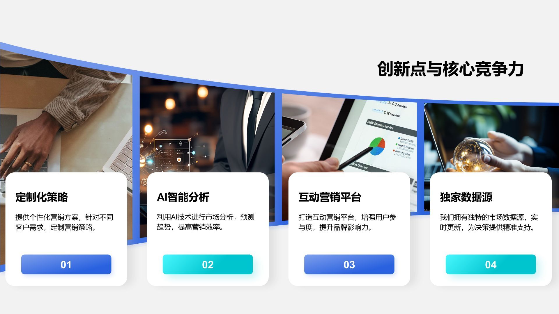 蓝色商务风创业路演模板PPT模板