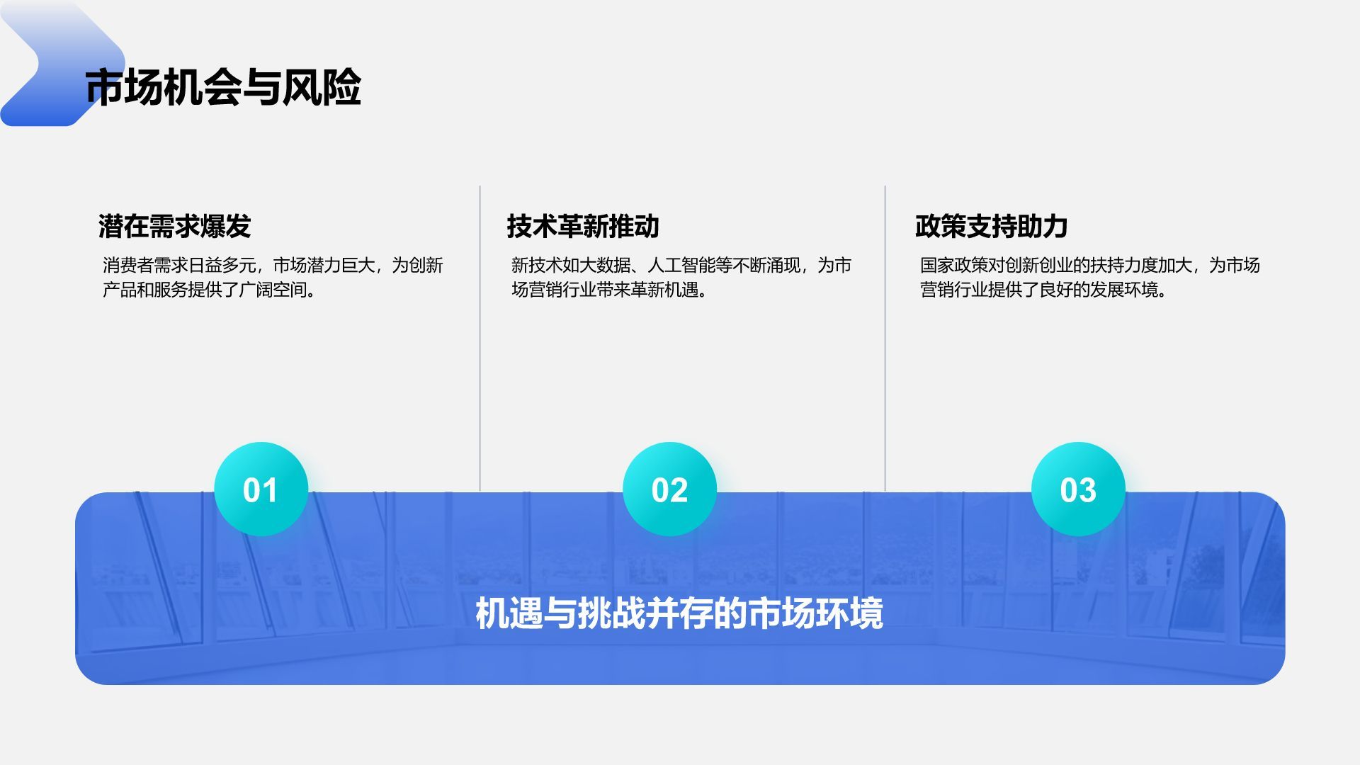 蓝色商务风创业路演模板PPT模板