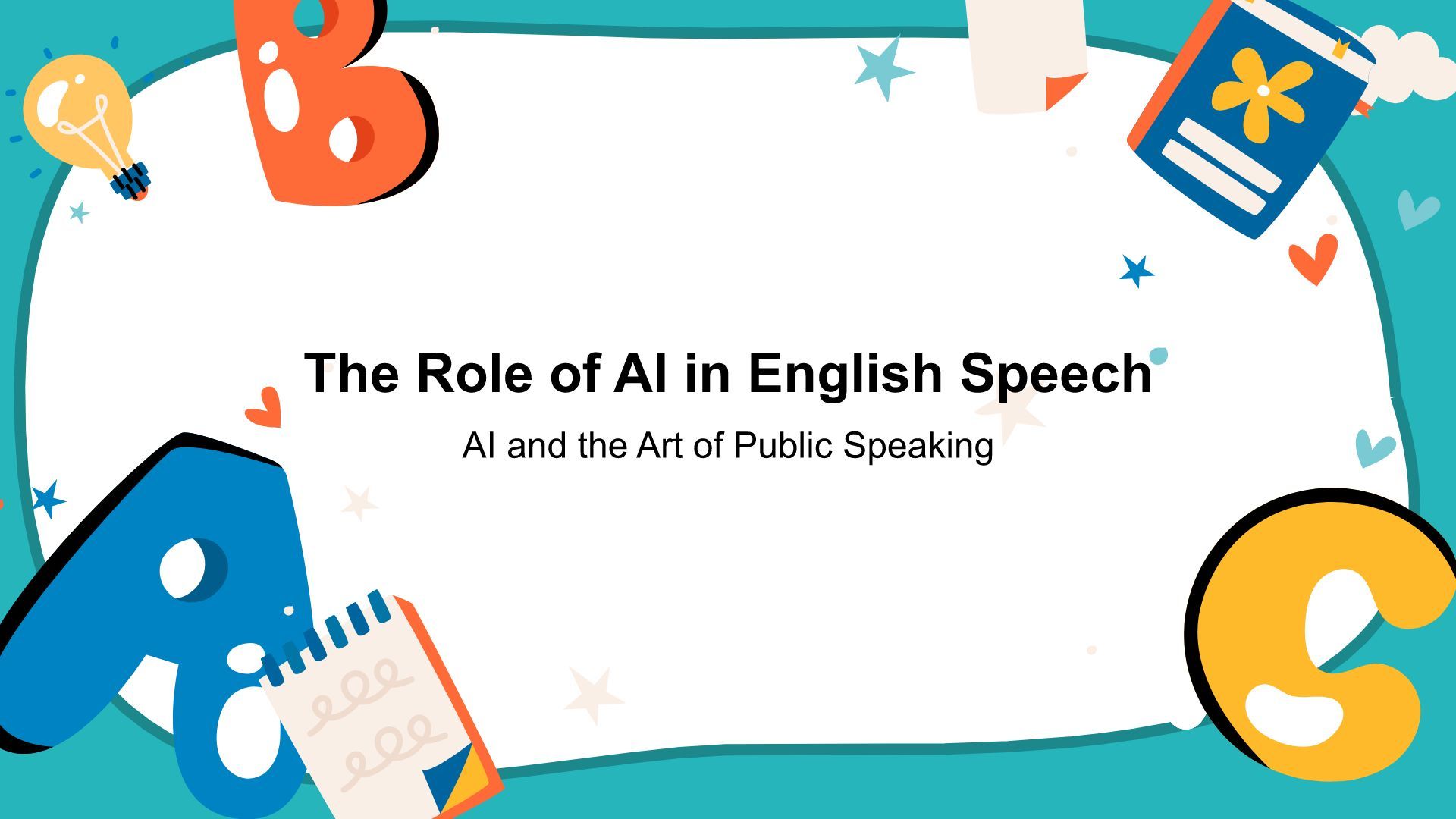 蓝色扁平风英语演讲 AI and Humanity: Will We Coexist or Compete?PPT模板