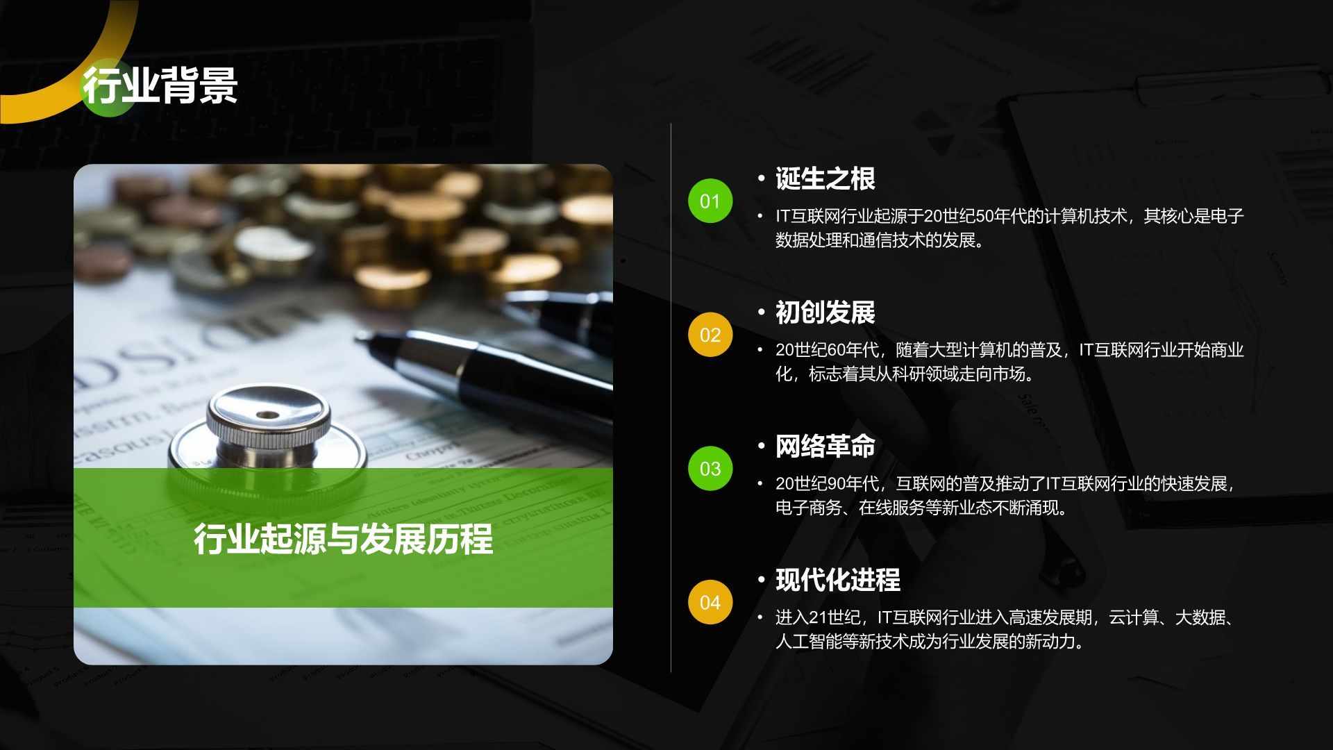 绿色商务风IT互联网商业计划书PPT模板