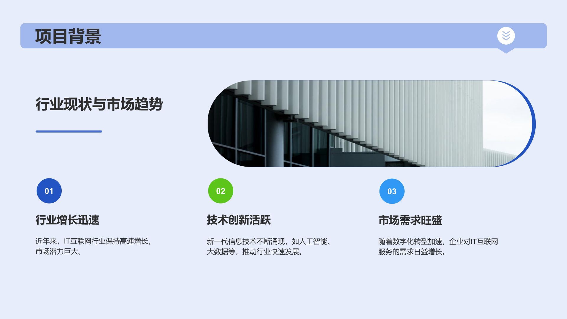 蓝色商务风IT互联网商业计划书PPT模板