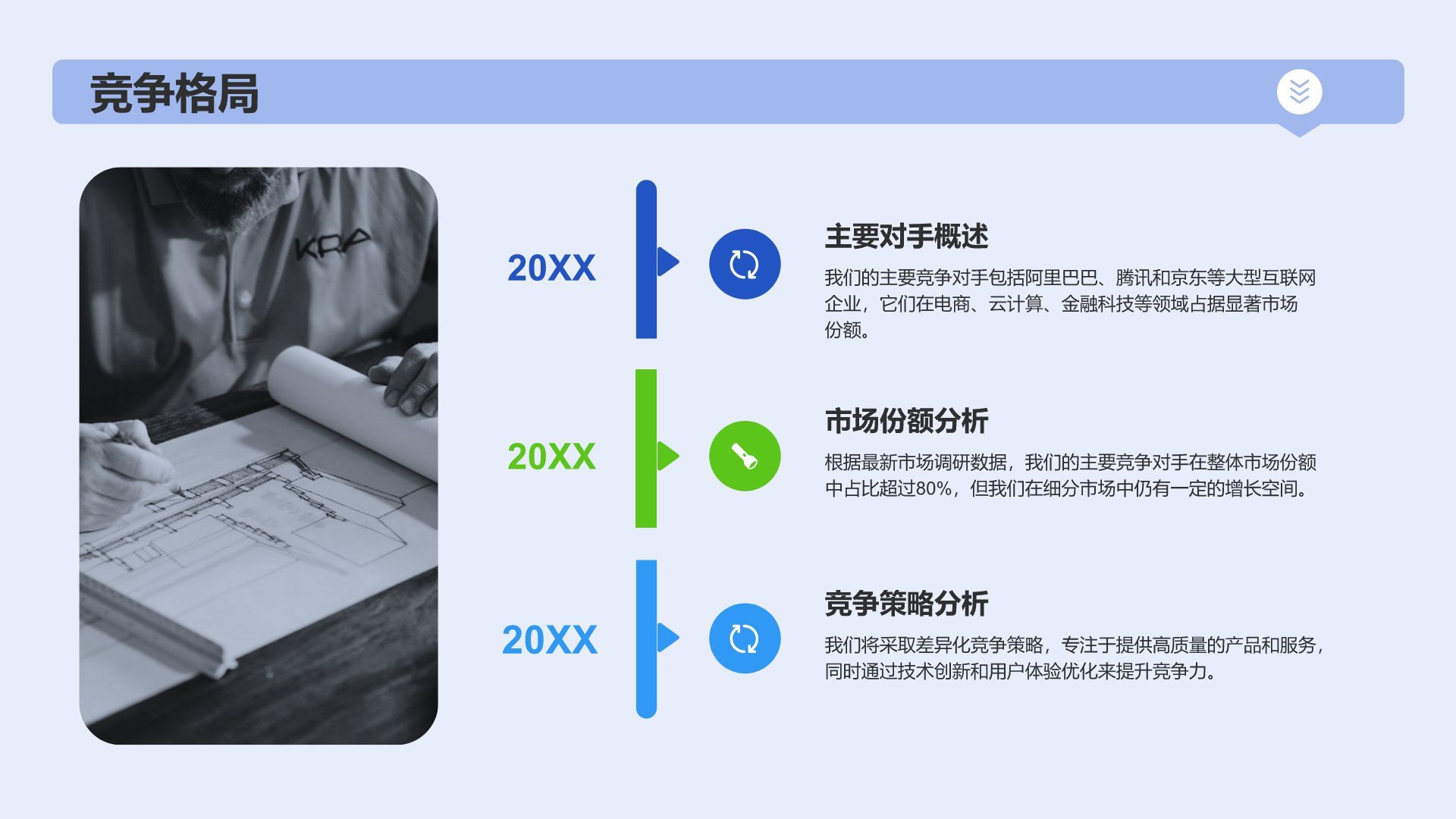 蓝色商务风IT互联网商业计划书PPT模板
