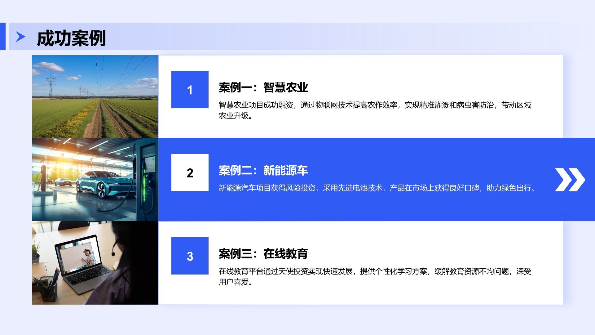 蓝色商务风创新项目融资方案展示PPT模板
