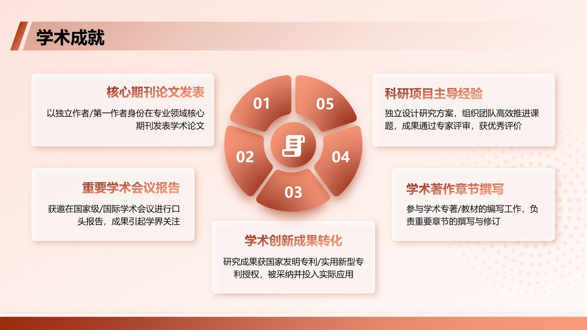 红色商务风大学生个人简历PPT模板