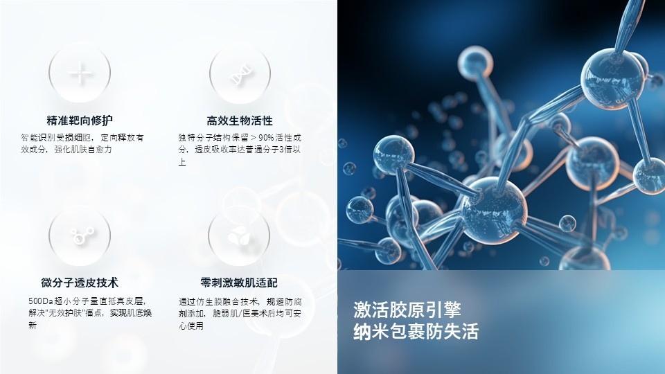 创意风蓝色商务玻璃图示列表