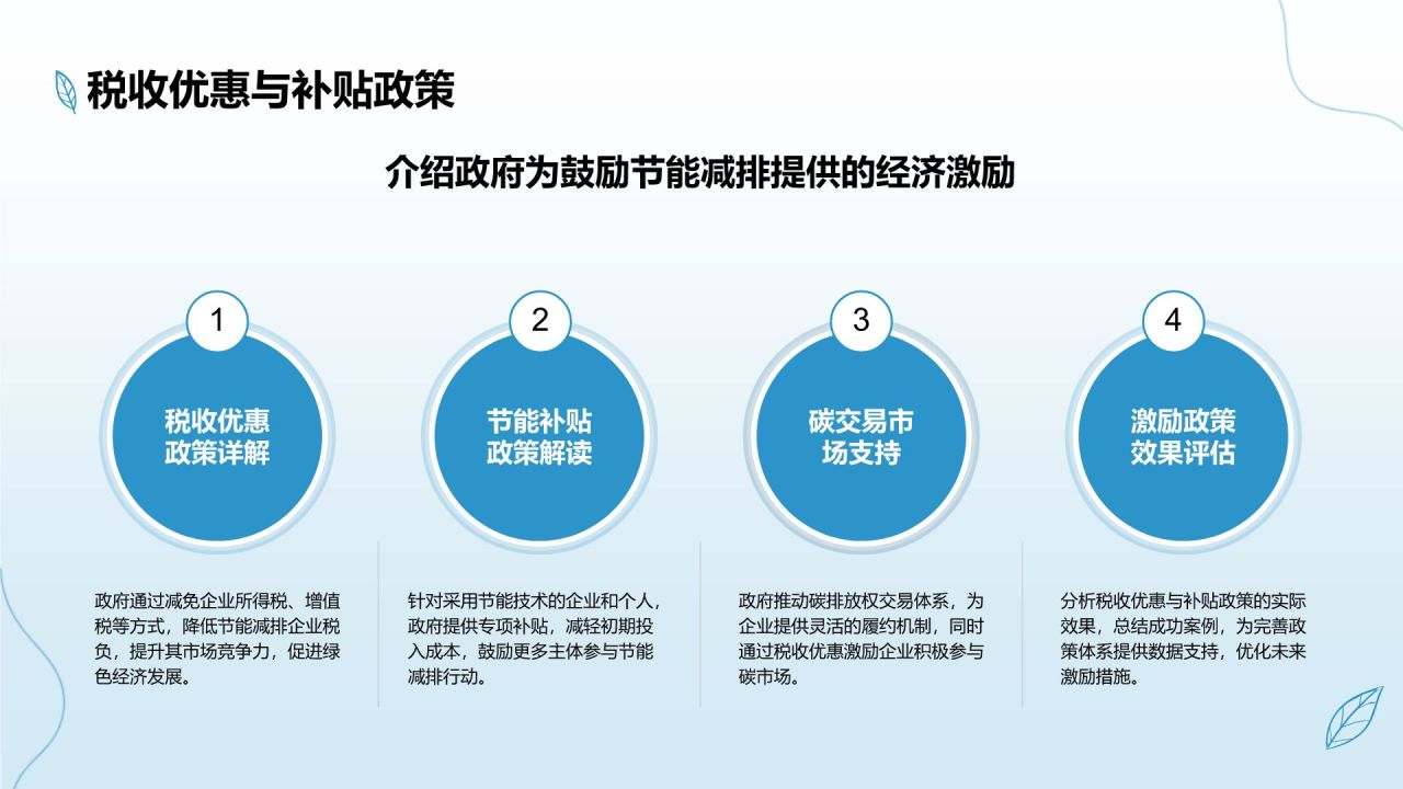 蓝色商务风节能减排低碳生活宣传培训课件PPT模板