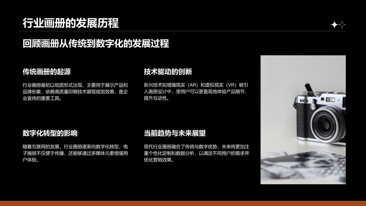 橙色商务风通用行业画册图集PPT模板