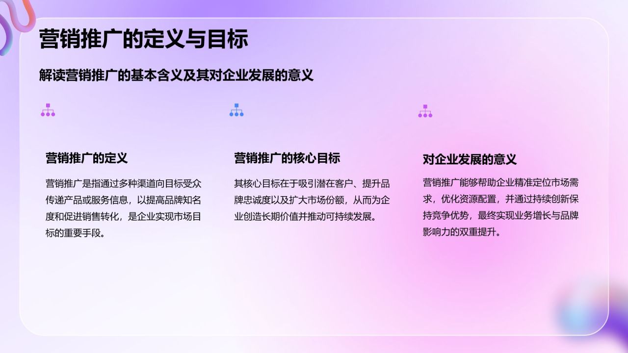 紫色3D风通用行业品牌营销推广方案PPT模板