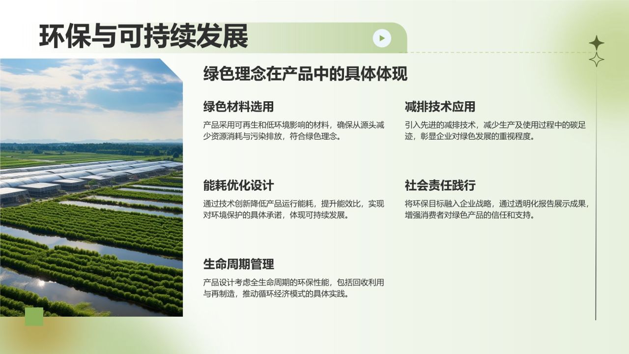 绿色渐变风通用行业产品发布会PPT模板