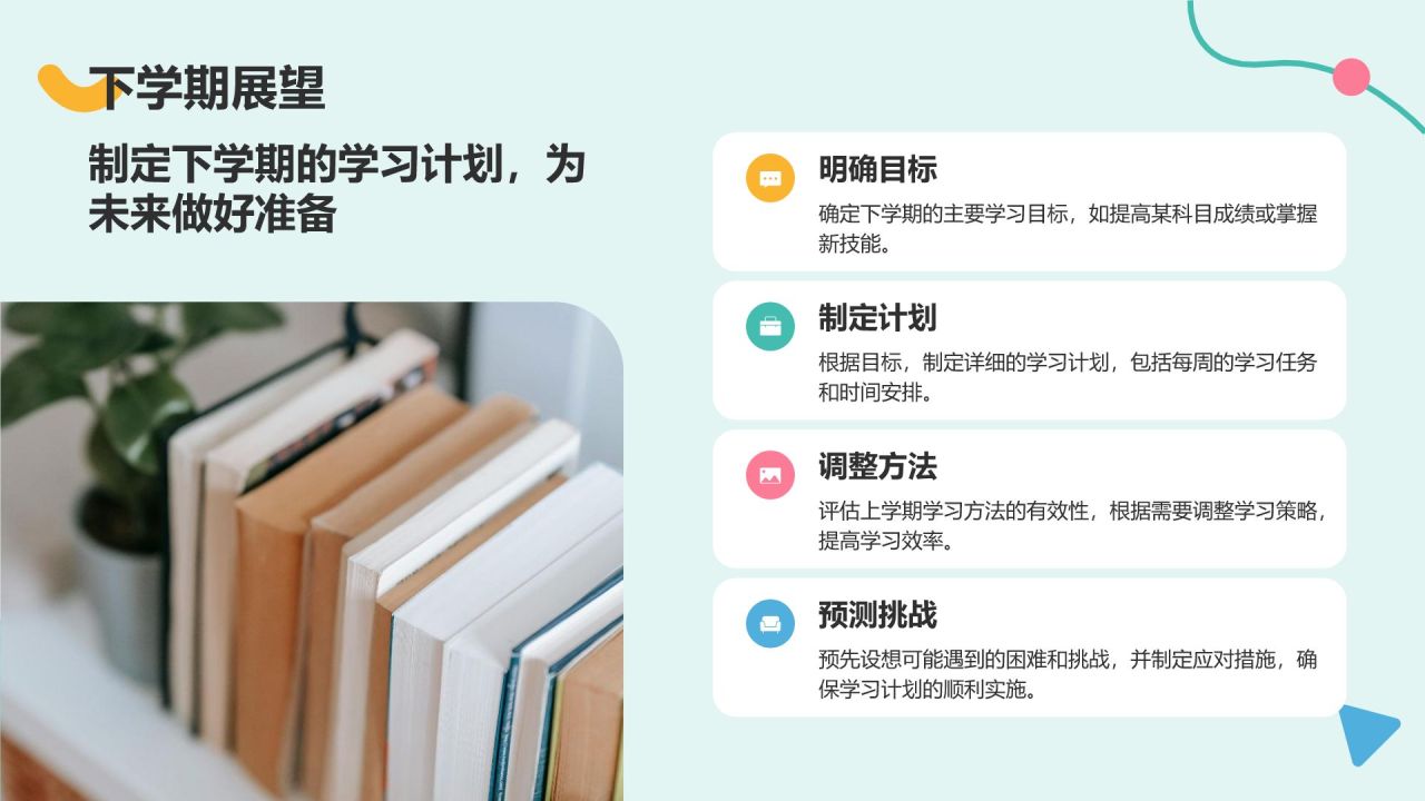 绿色扁平风暑假生活规划PPT模板