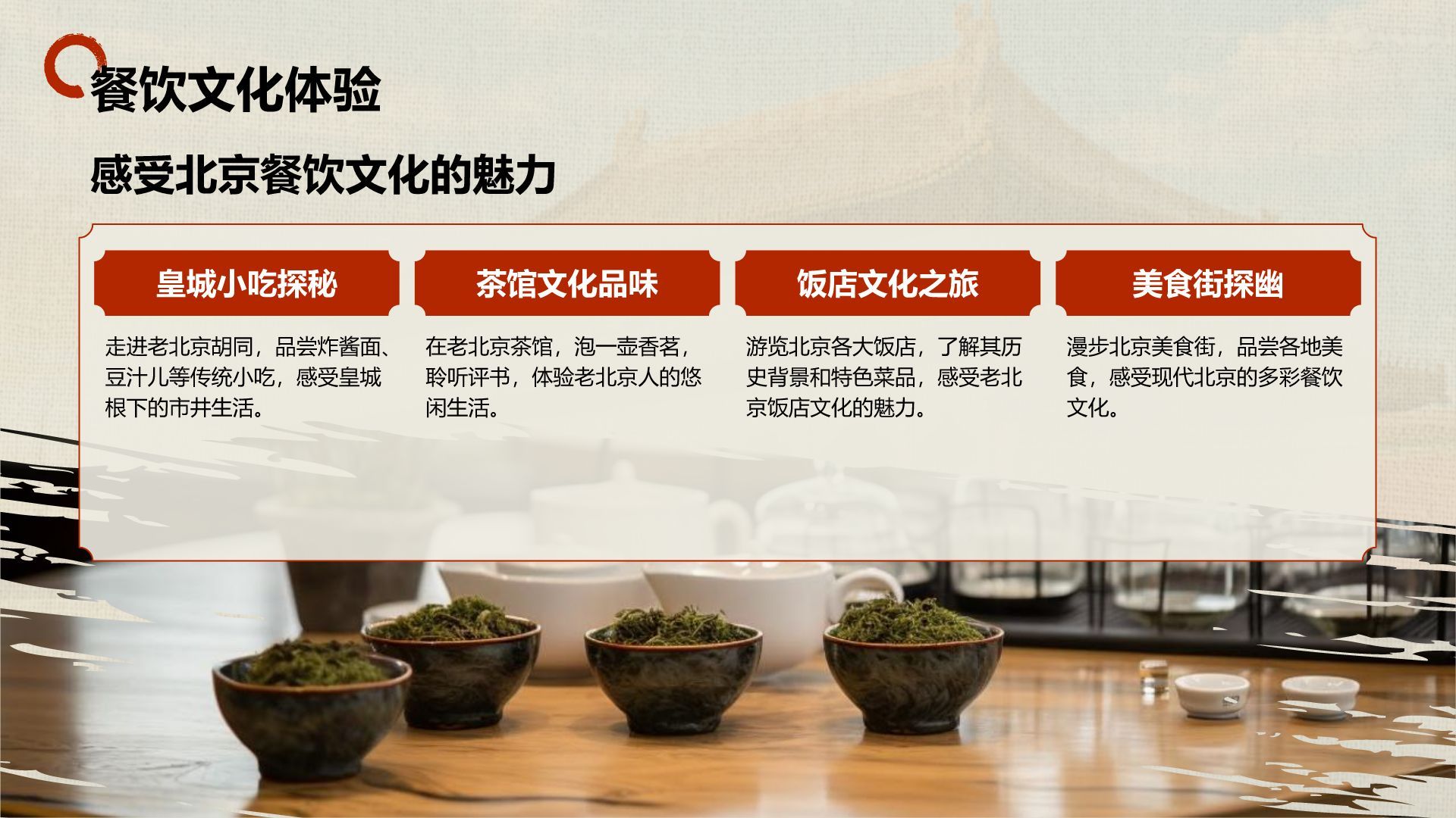 红色摄影风北京城市地标与历史文化探索PPT模板