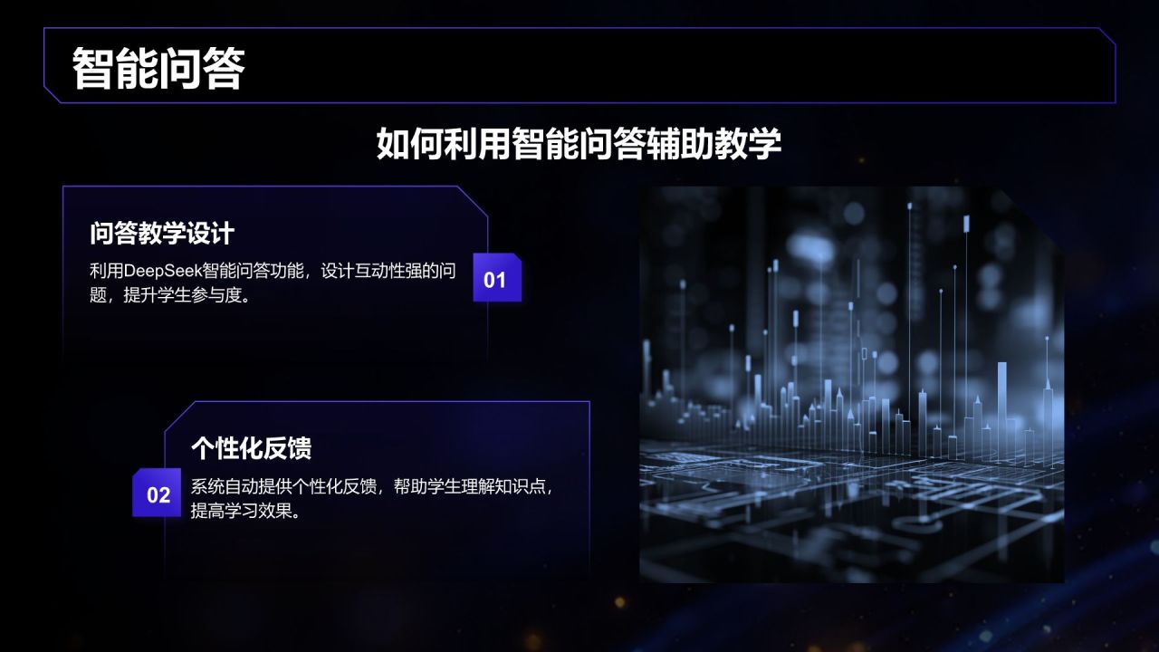 蓝色科技风DeepSeek实用功能快速上手指南PPT模板