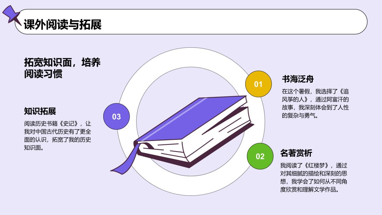绿色卡通风暑假生活成长记录PPT模板