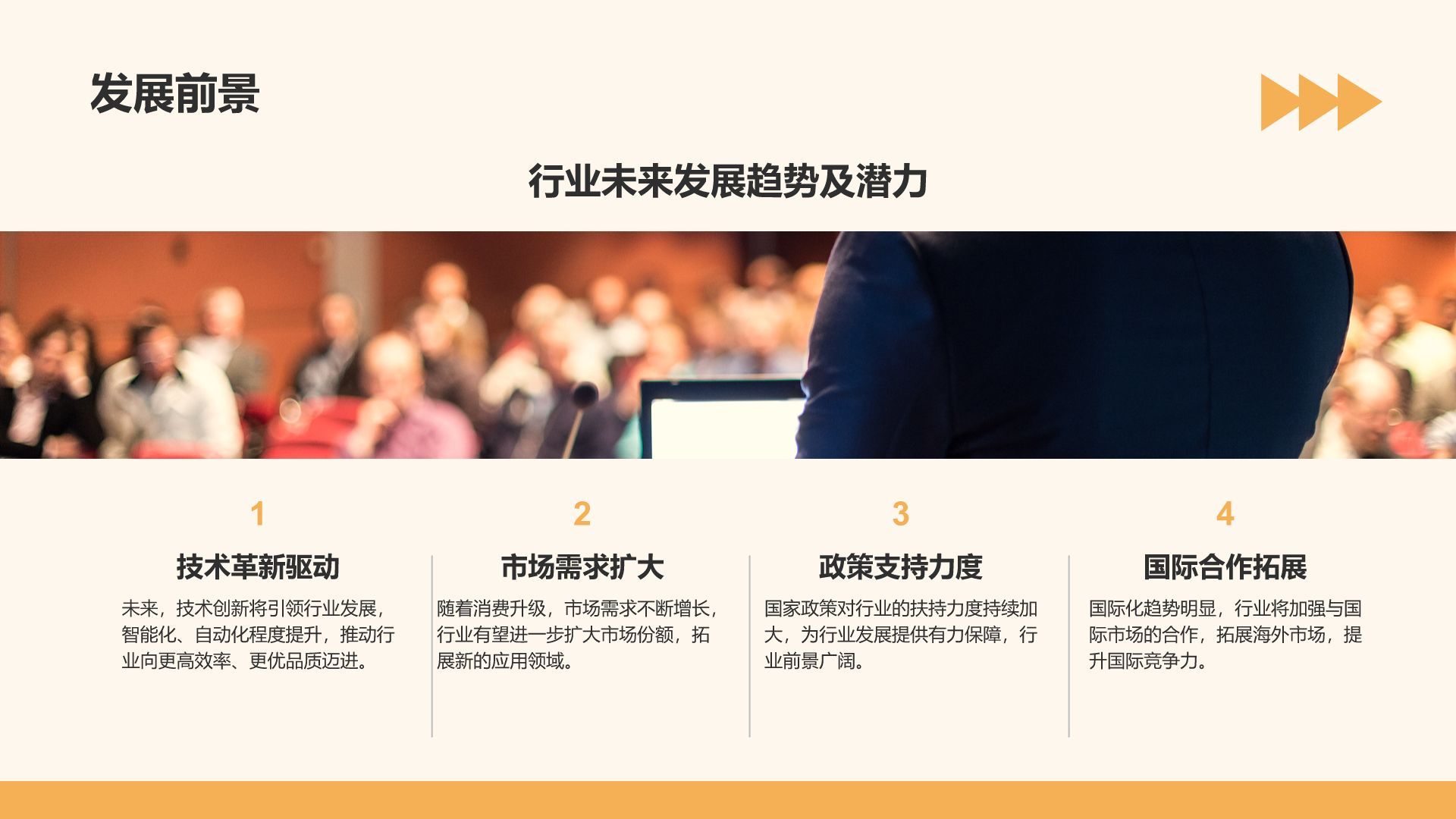 橙色几何风通用行业月度总结汇报PPT模板