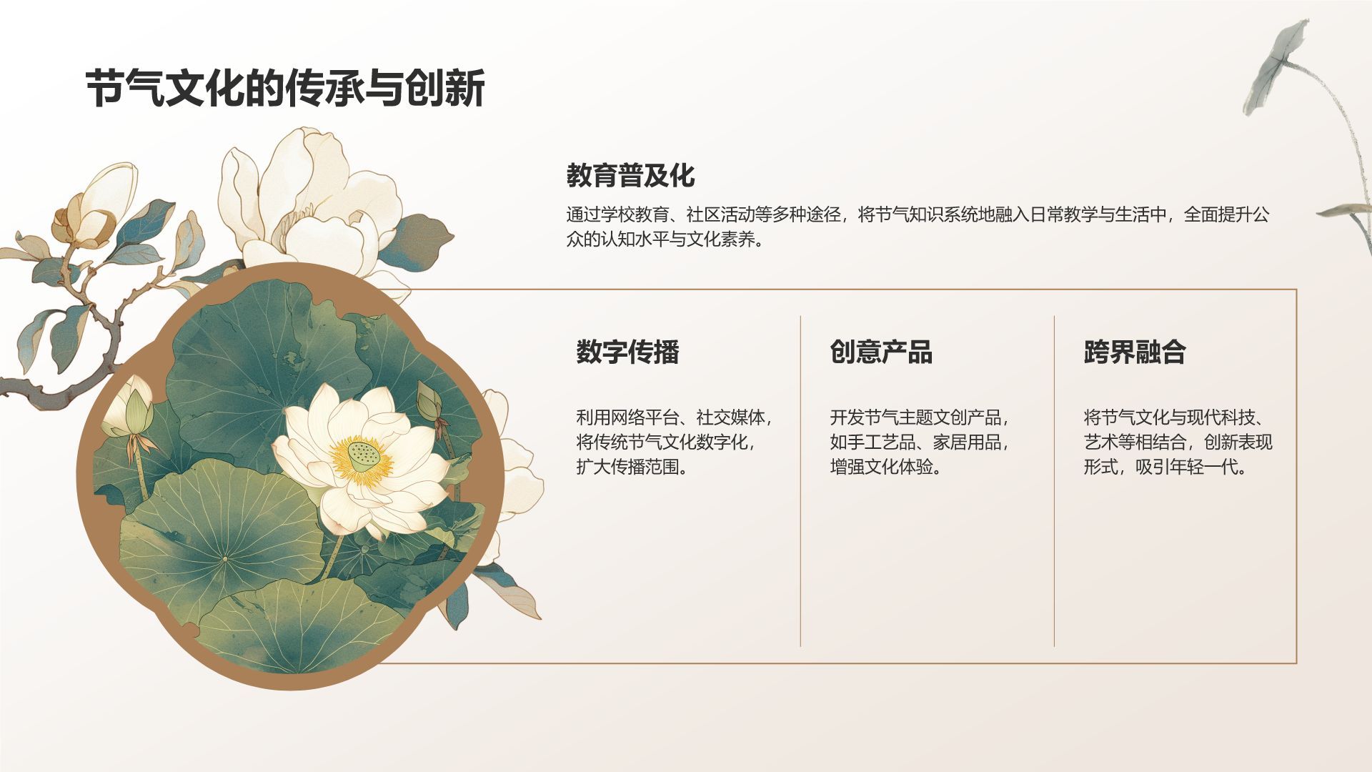 绿色复古风夏至礼赞：跨越千年的节气智慧与生活仪式PPT模板
