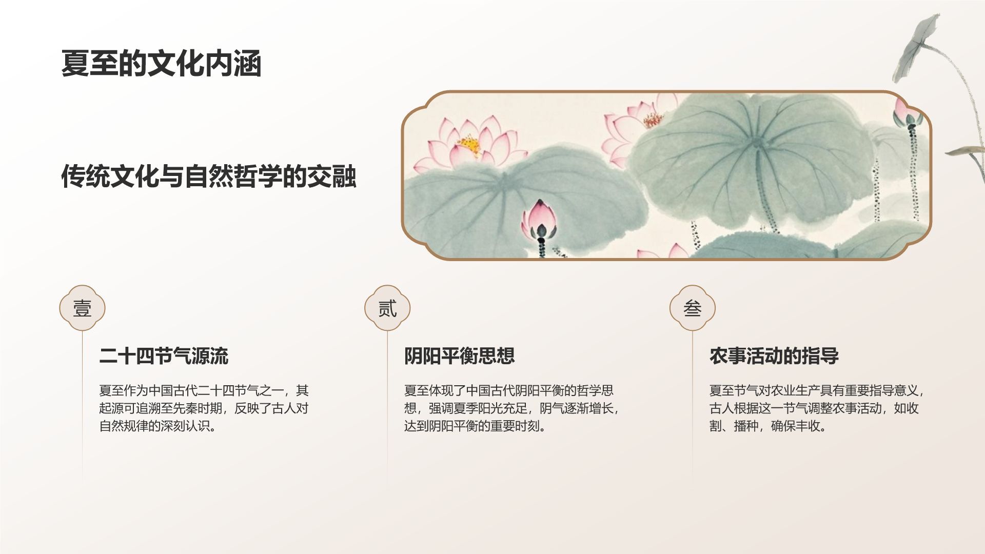 绿色复古风夏至礼赞：跨越千年的节气智慧与生活仪式PPT模板