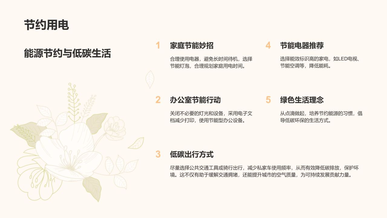 橙色小清新你的行动就是绿色处方PPT模板