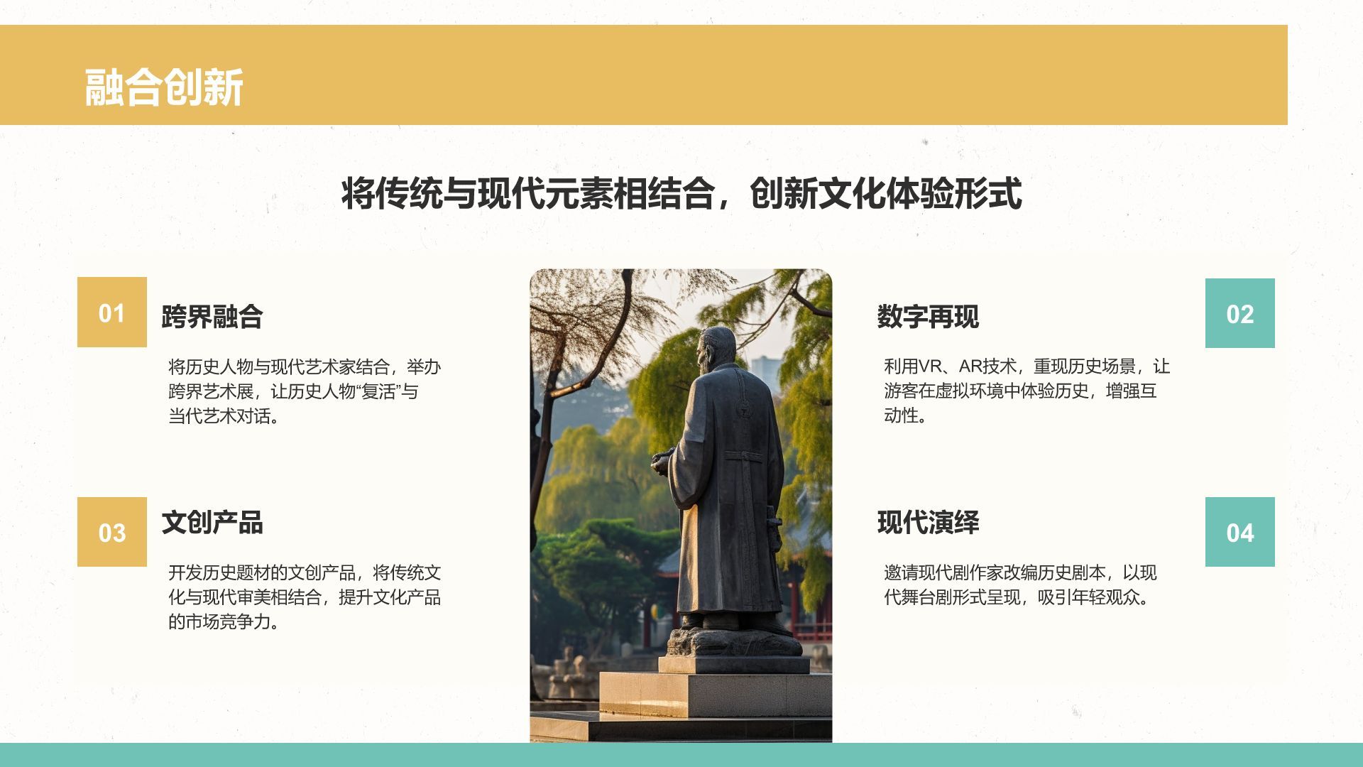 橙色国潮风文化深度游计划：历史与人文结合体验PPT模板