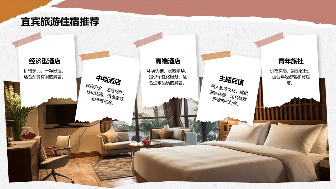 红色摄影风宜宾旅游攻略:五粮液故乡的魅力PPT模板
