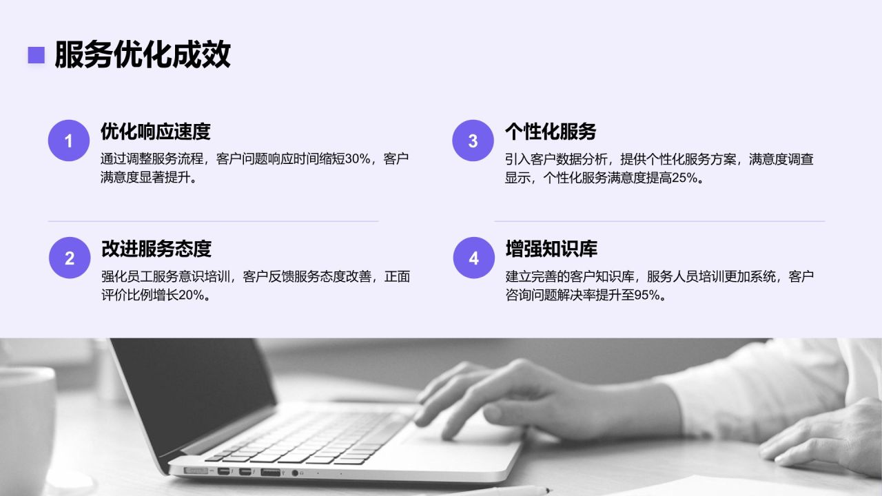 紫色简约风年中工作成果汇报PPT模板