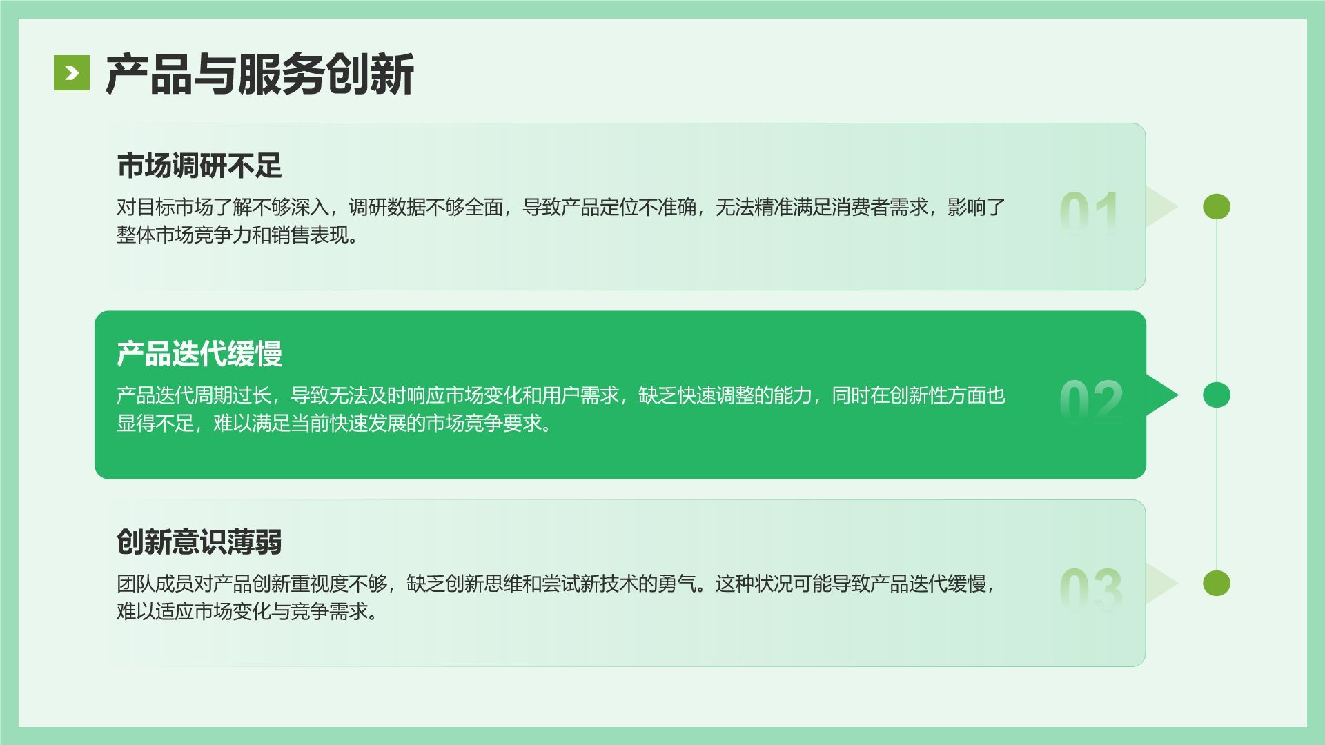 绿色简约风年中工作复盘与思考PPT模板