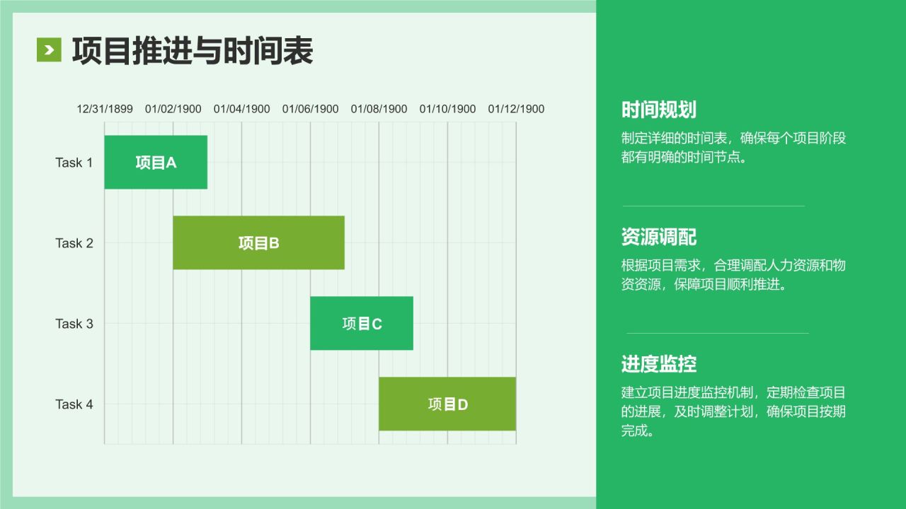 绿色简约风年中工作复盘与思考PPT模板