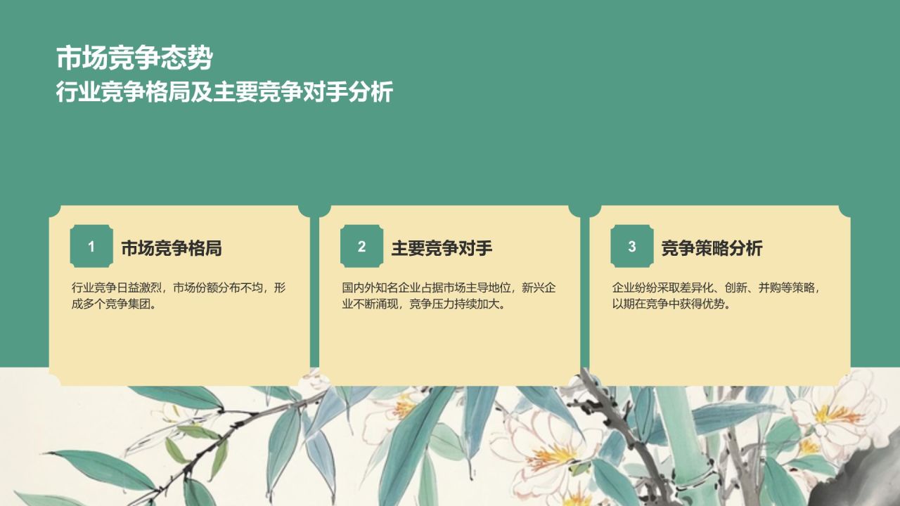 绿色手绘风通用行业年中总结PPT模板