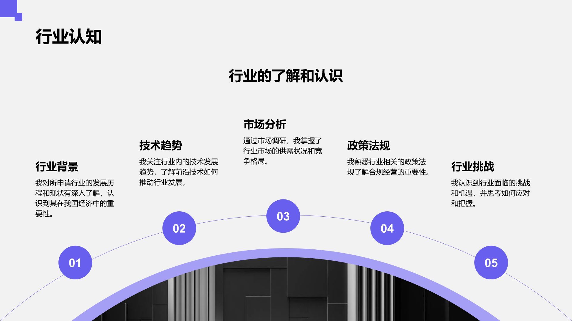 紫色商务风实习申请自我介绍模板PPT模板