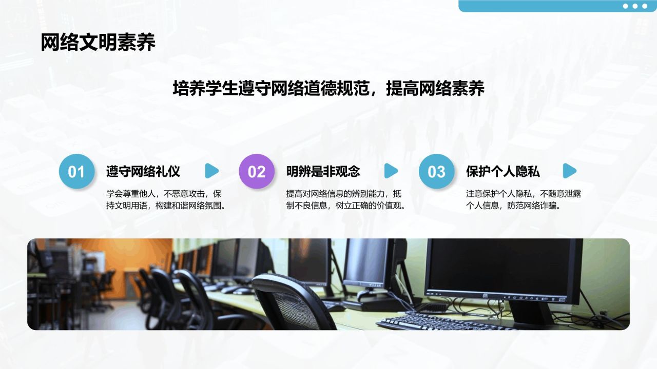 蓝色3D风网络成瘾危害与自我管理PPT模板