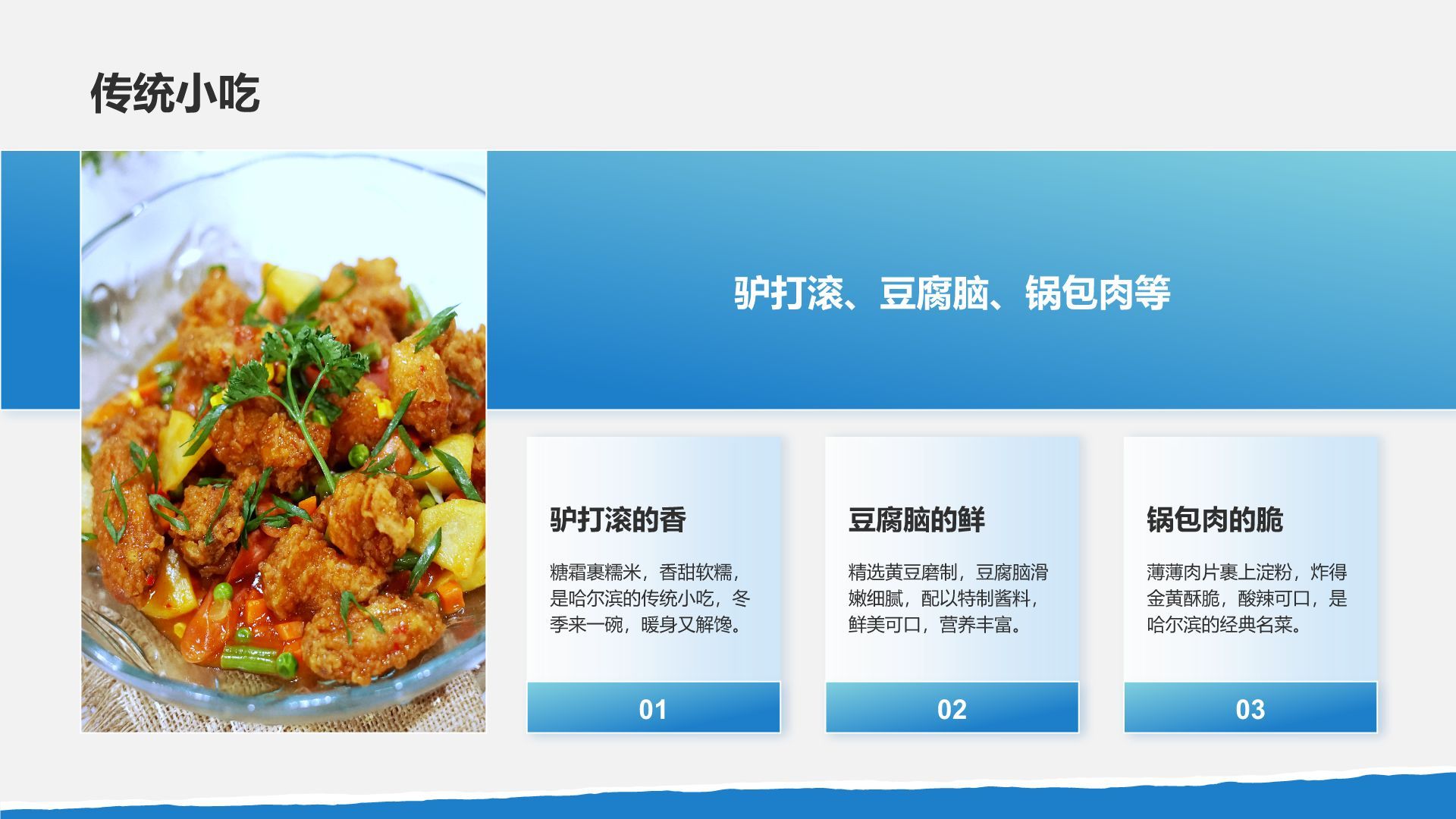 蓝色摄影风畅游哈尔滨：发现冰雪之都的魅力PPT模板