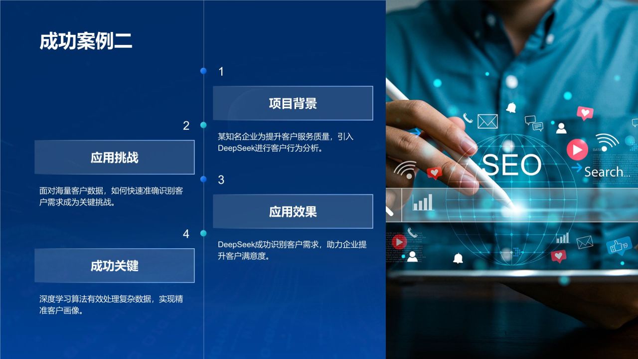蓝色科技风DeepSeek应用场景与使用指南PPT模板