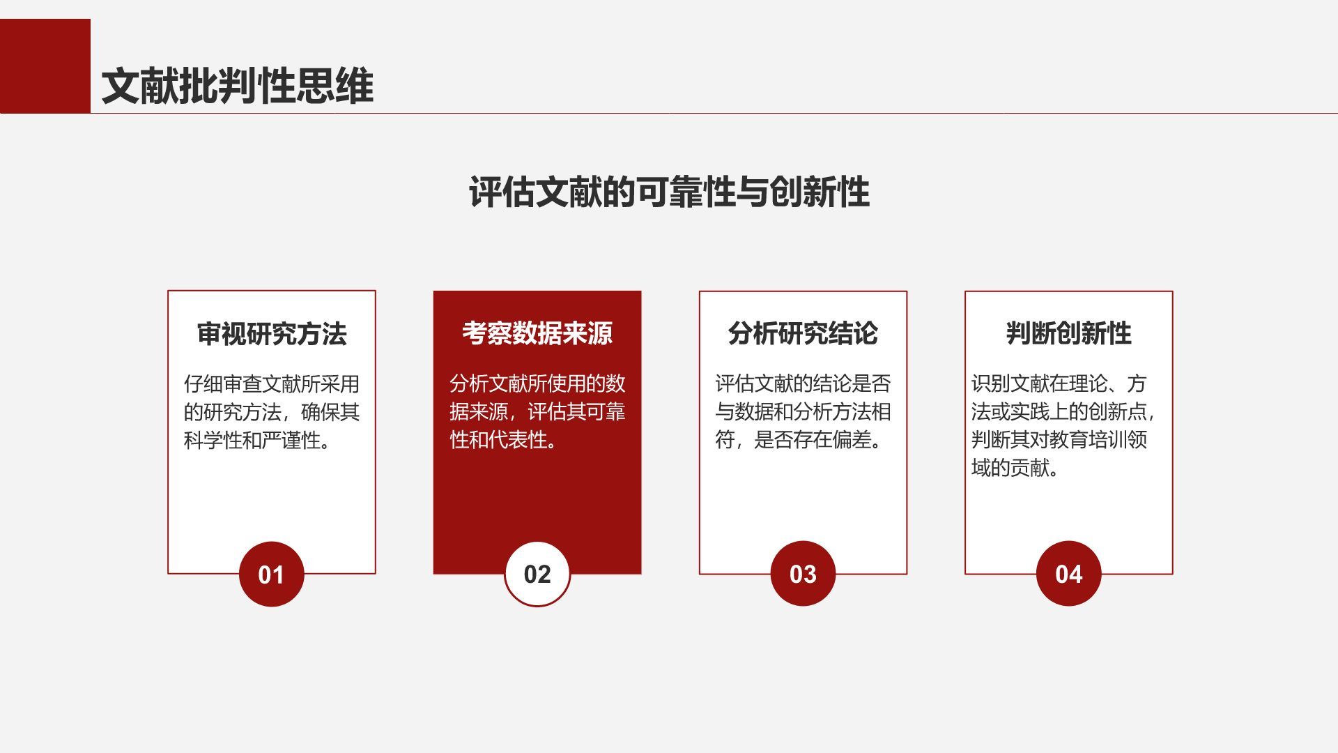 红色商务风专业文献导读与讨论PPT模板