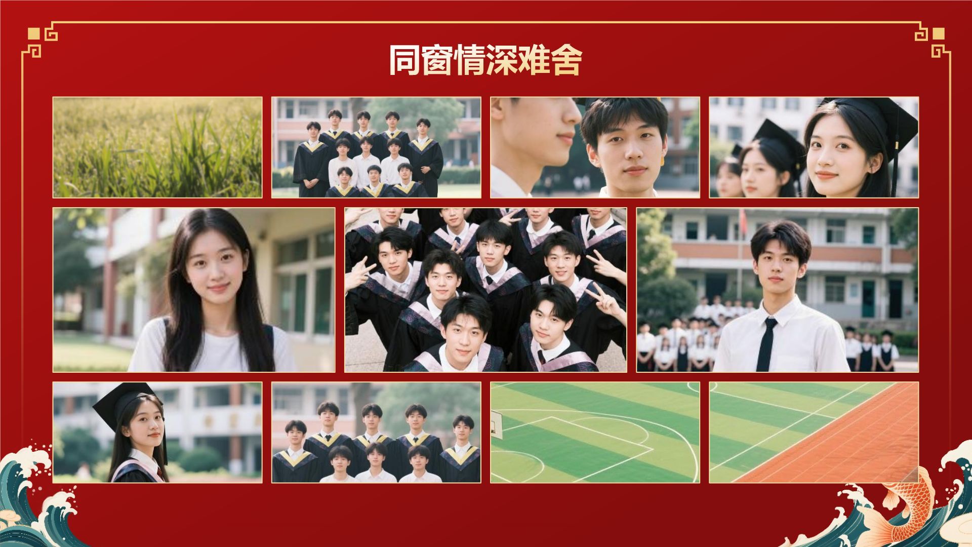 红色国潮风升学宴庆典活动PPT模板