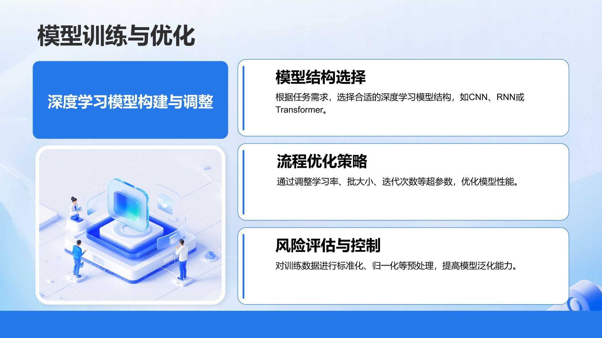 蓝色3D风DeepSeek入门教程与常见问题解答PPT模板