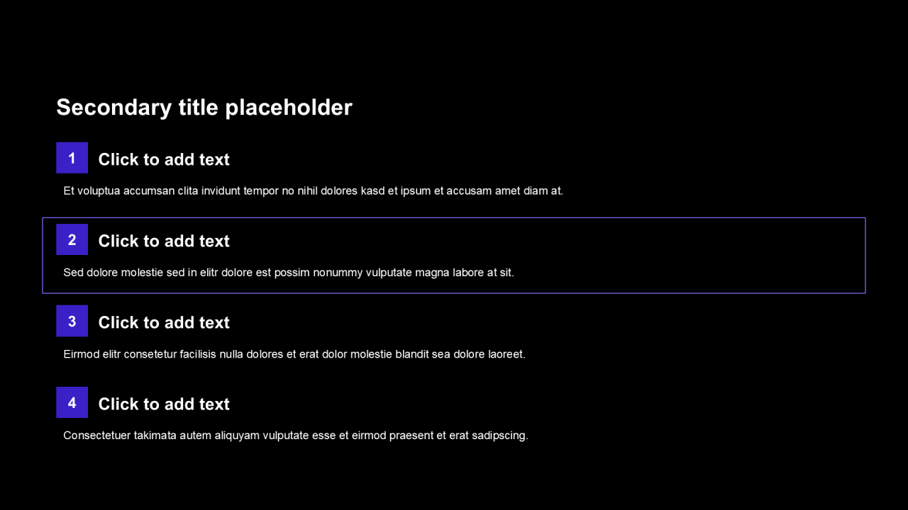 科技风纯文字列表