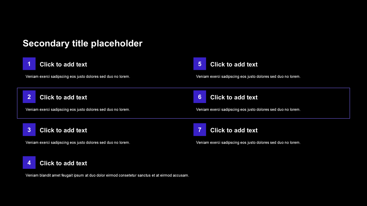 科技风纯文字列表